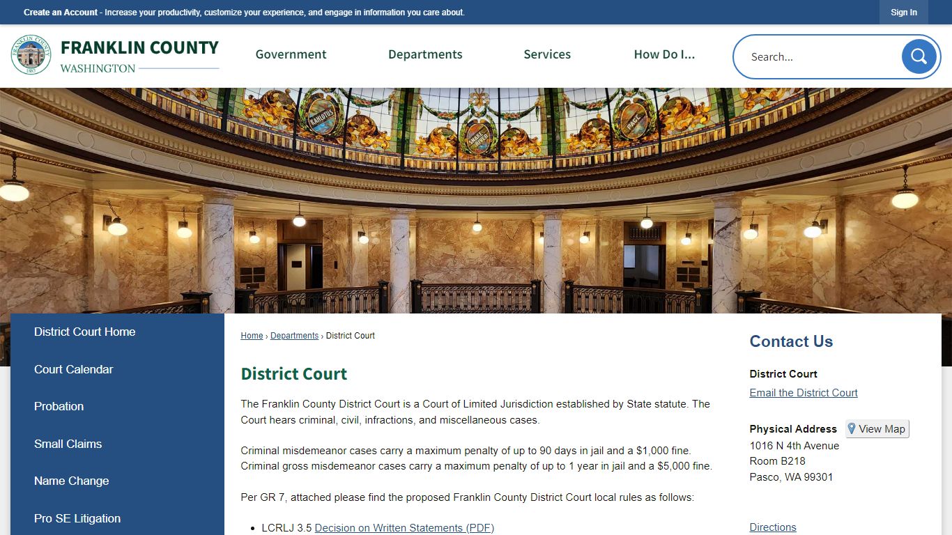 District Court | Franklin County, WA